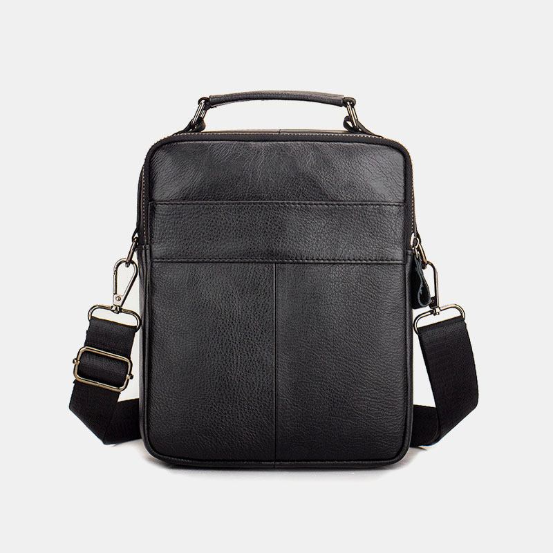 Män Äkta Läder Multi-pocket Multifunktion Crossbody Bag Handväska Sling Bag