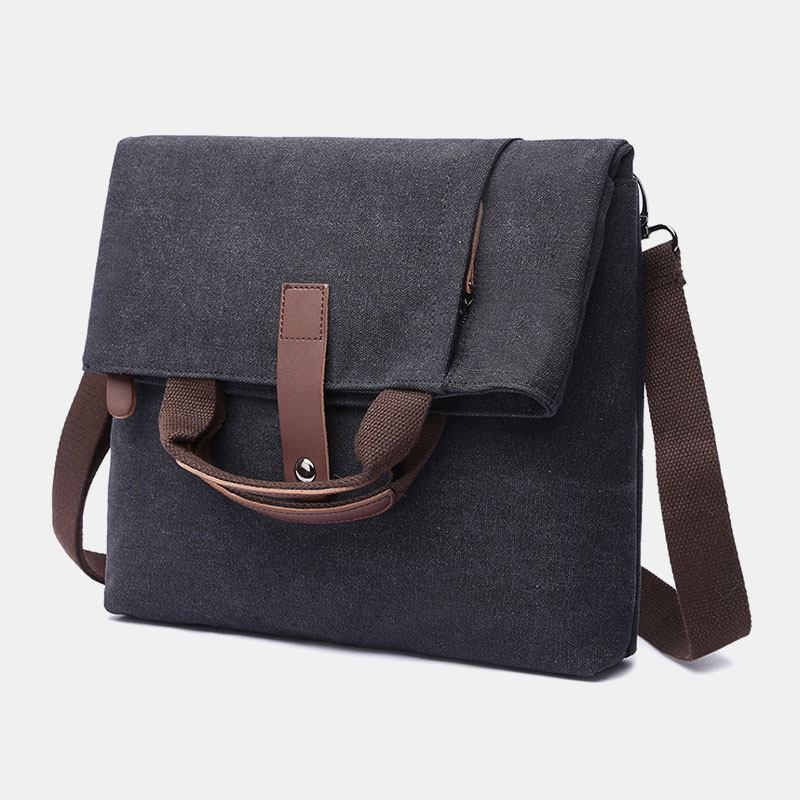 Män Canvas Anti-stöld Vattentålig Vintage Messenger Bag Axelväska Crossbody Bag Handväska