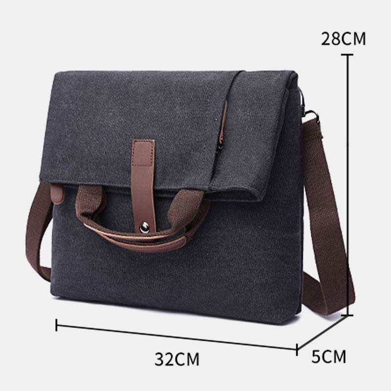 Män Canvas Anti-stöld Vattentålig Vintage Messenger Bag Axelväska Crossbody Bag Handväska