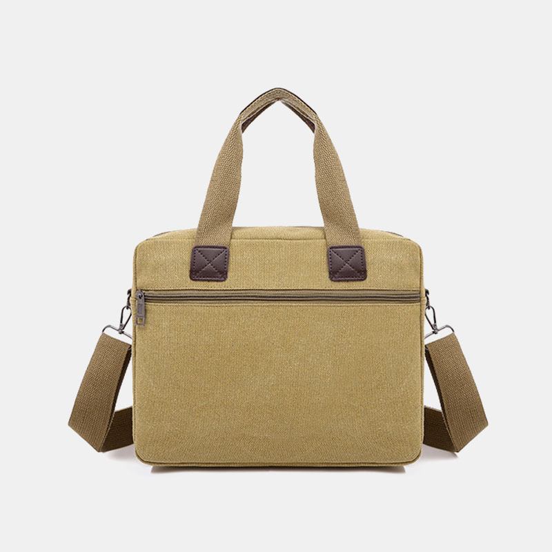Män Canvas Multi-pocket Stor Kapacitet Anti-theft Crossbody Bag