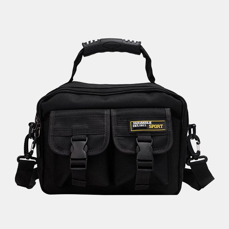 Män Canvas Stor Kapacitet Usb-laddning Vintage Hippie Messenger Bag Crossbody Bag Axelväska