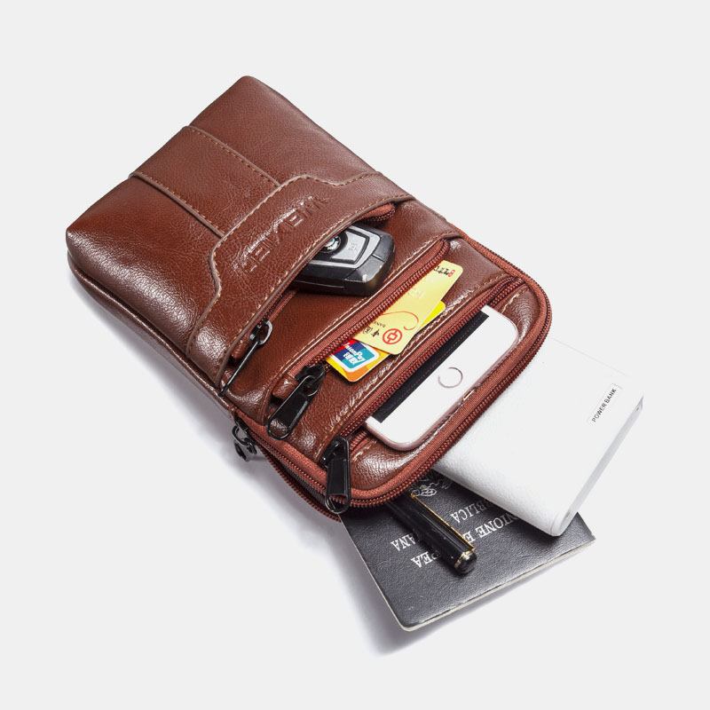 Män Casual Crossbody-väska Telefonväska Multi-pocket Bag Outdoor Daily Bag