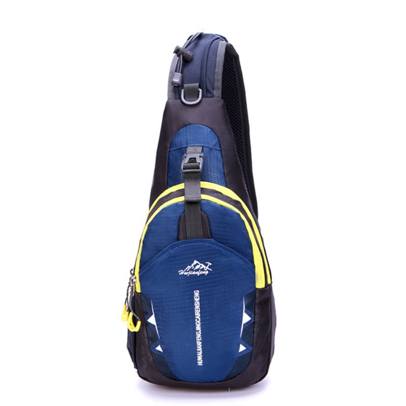 Män Dam Nylon Vattentät Crossbody Bag Outdoor Sport Casual Chest Bag