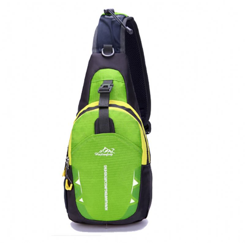 Män Dam Nylon Vattentät Crossbody Bag Outdoor Sport Casual Chest Bag