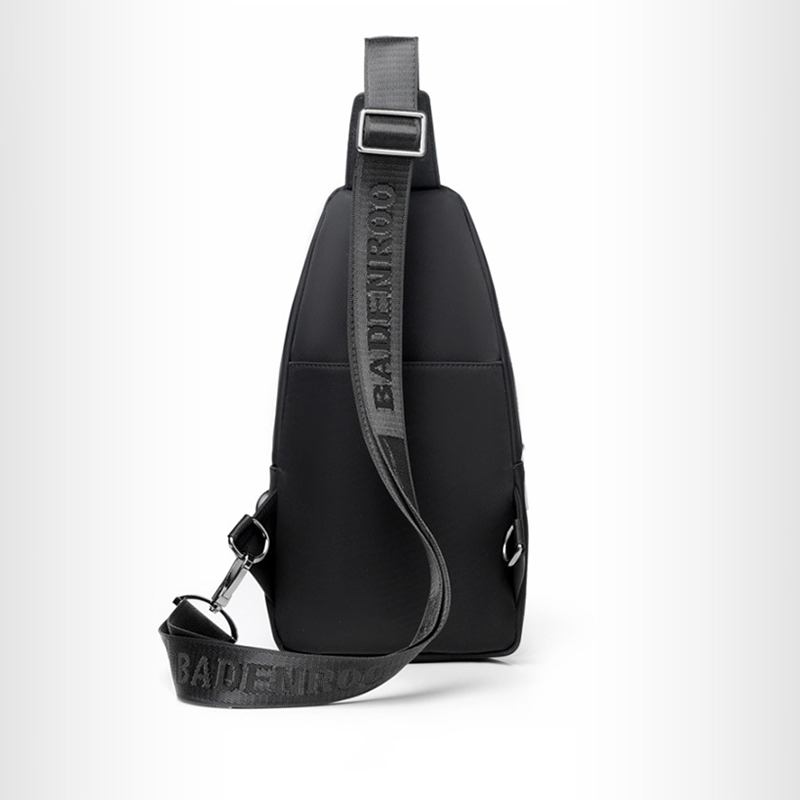 Män Konstläder Mode Bröstväska Axelväska Crossbody-väska Med Usb-laddningsport
