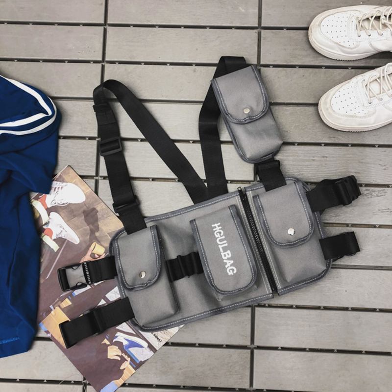 Män Kvinnor Hip-hop Bröstväska Väst Väska Verktygsväska Tactical Bag