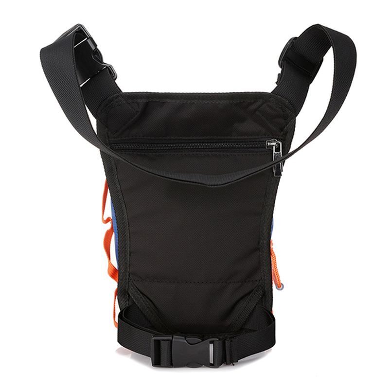 Män Kvinnor Nylon Drop Ben Bag Motorcykel Ridning Sportbälte Midja Fanny Pack Crossbody Axelväska