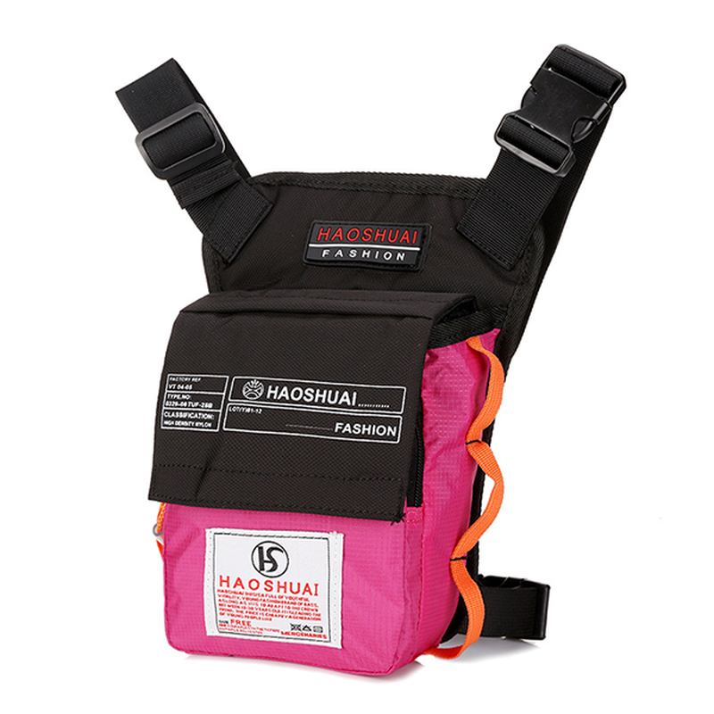 Män Kvinnor Nylon Drop Ben Bag Motorcykel Ridning Sportbälte Midja Fanny Pack Crossbody Axelväska