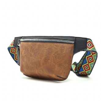 Män Mode Casual Telefonväska Etnisk Rem Hip-hop Chest Crossbody Bag