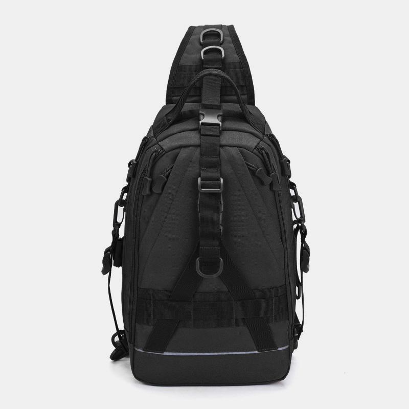 Män Oxford Camo Multifunktion Vattentät Utomhussport Ridning Taktisk Axelväska Crossbody-väska Bröstväska