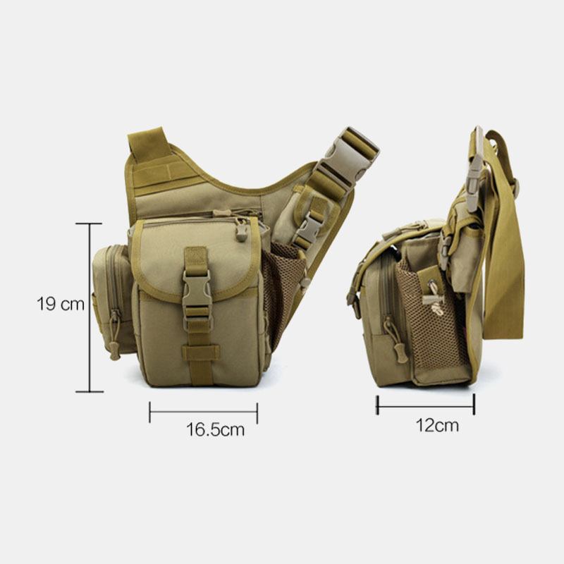 Män Oxford Outdoor Riding Sport Camo Vattentät Crossbody-väska Med Stor Kapacitet Midjeväska Sadelväska
