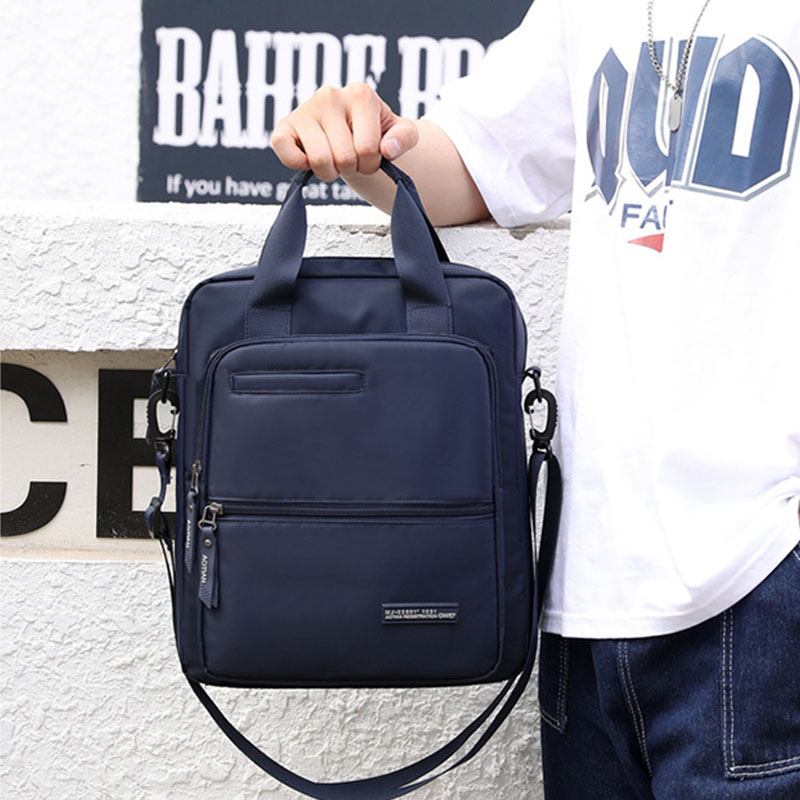 Män Oxford-tyg Med Stor Kapacitet Vattentät Multi-bärbar 13-tums Bärbar Datorväska Portfölj Axelväska Crossbody-väska