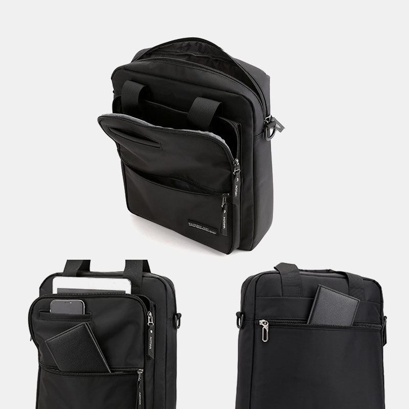 Män Oxford-tyg Med Stor Kapacitet Vattentät Multi-bärbar 13-tums Bärbar Datorväska Portfölj Axelväska Crossbody-väska