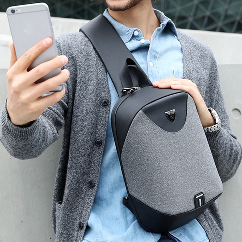 Män Polyester Antistöld Crossbody-väska Business Chest Bag