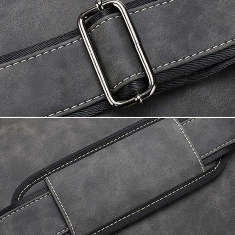 Män Pu-läder Flap-over Crossbody-väskor Med Stor Kapacitet Casual Mode Messenger-väska Med Flera Fickor Handväska Axelväska