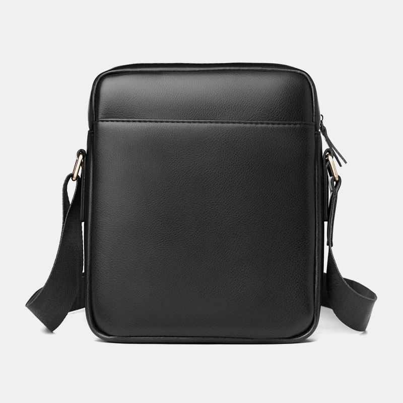 Män Pu-läder Flerfack Slitstark Crossbody-väska Axelväska Business Casual 6.3 Tums Telefonväska