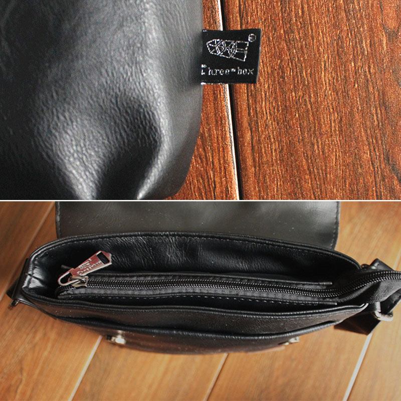 Män Pu Leahter Rygg Stöldskyddsficka Crossbody-väskor Casual 6.5 Tums Telefonväska Messenger Bag Axelväska Resväska