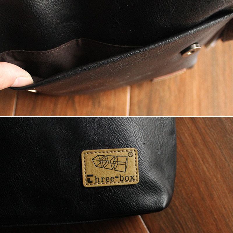 Män Pu Leahter Rygg Stöldskyddsficka Crossbody-väskor Casual 6.5 Tums Telefonväska Messenger Bag Axelväska Resväska