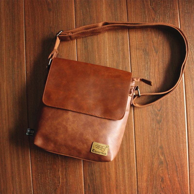 Män Pu Leahter Rygg Stöldskyddsficka Crossbody-väskor Casual 6.5 Tums Telefonväska Messenger Bag Axelväska Resväska
