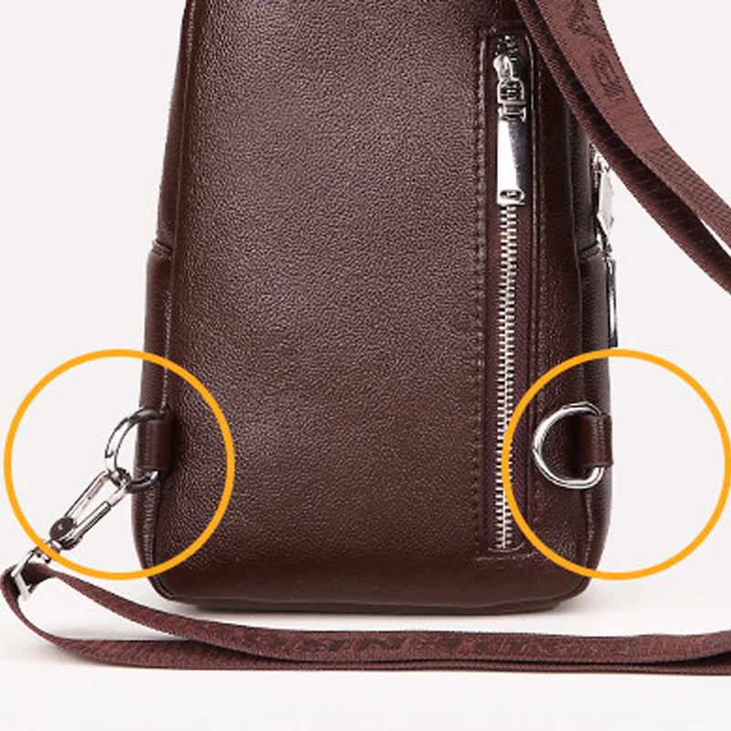 Män Shoulder Messenger Chest Bag Ny Casual Bag Tide Läder Anti-theft Sport Outdoor