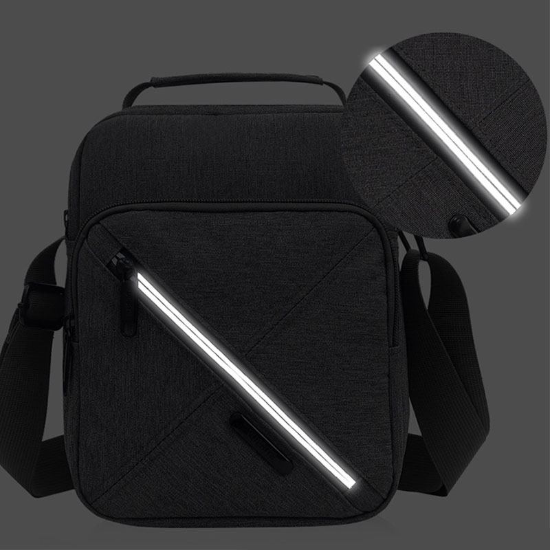 Män Vattentät Nylon Casual Axelväska Crossbody-väska