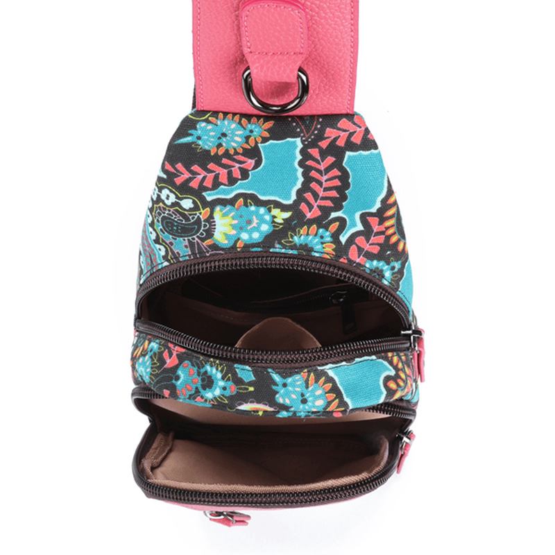 National Floral Summer Light Dam Chest Bag Sling Bag Shoulder Crossbody Bag