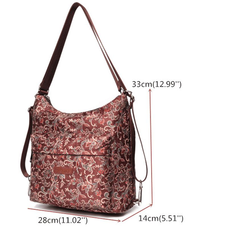National Floral Travel Kvinnor Ryggsäck Crossbody Bag