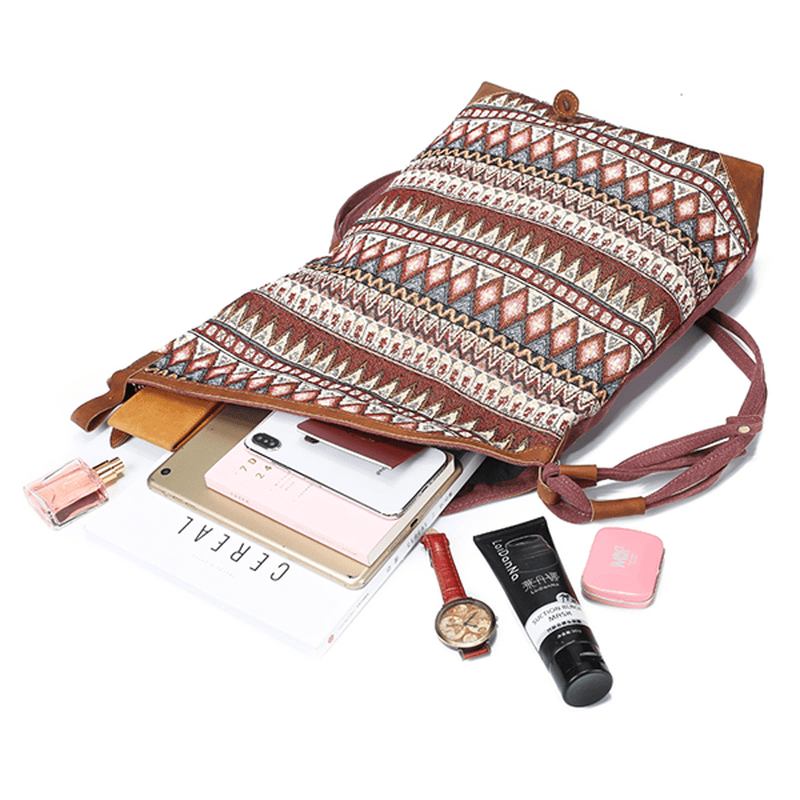 National Med Tryck Canvas Retro Bohemia Crossbody Bag