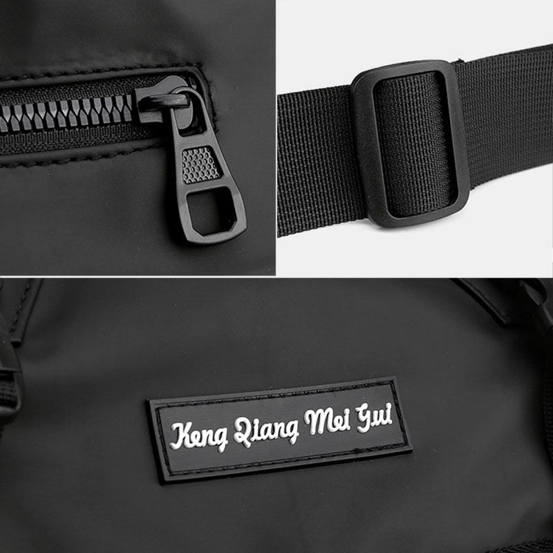 Unisex Justerbar Axelrem I Nylon Med Flera Fickor Crossbody-väskor Casual Back Anti-theft Pocket Messenger Bag Axelväska