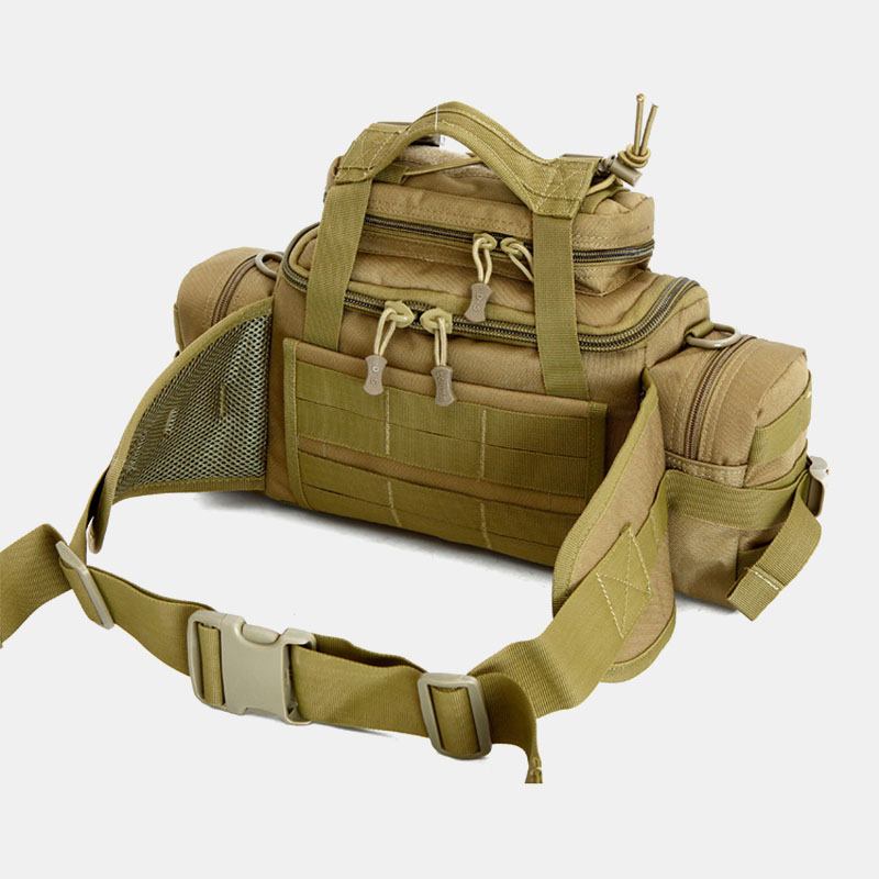 Unisex Nylon Taktisk Kamouflage Utomhus Ridning Multi-carry Tooling Bag Crossbody Bag Midjeväska