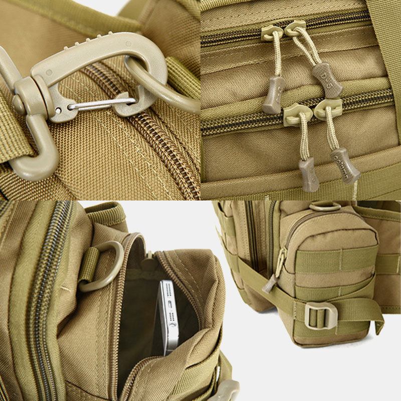 Unisex Nylon Taktisk Kamouflage Utomhus Ridning Multi-carry Tooling Bag Crossbody Bag Midjeväska