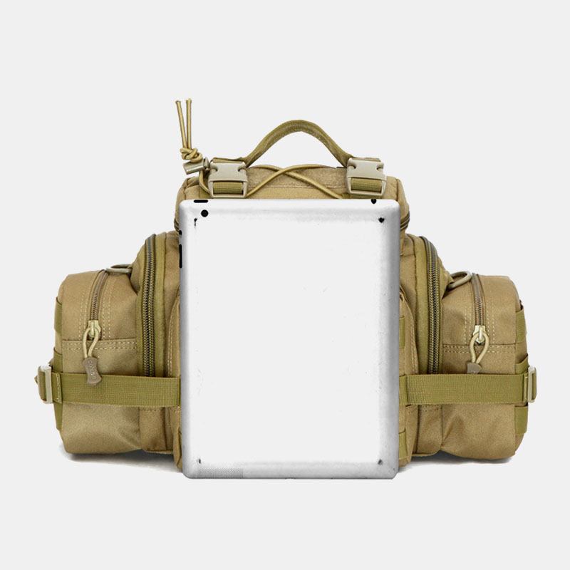 Unisex Nylon Taktisk Kamouflage Utomhus Ridning Multi-carry Tooling Bag Crossbody Bag Midjeväska