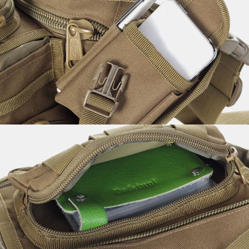 Unisex Oxford-tyg Taktisk Kamouflage Utomhusspel Ridning Multi-carry-sadelväska Crossbody-väska Midjeväska Ryggsäck