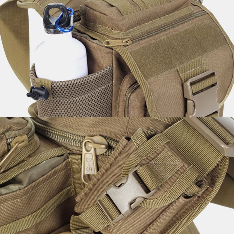 Unisex Oxford-tyg Taktisk Kamouflage Utomhusspel Ridning Multi-carry-sadelväska Crossbody-väska Midjeväska Ryggsäck
