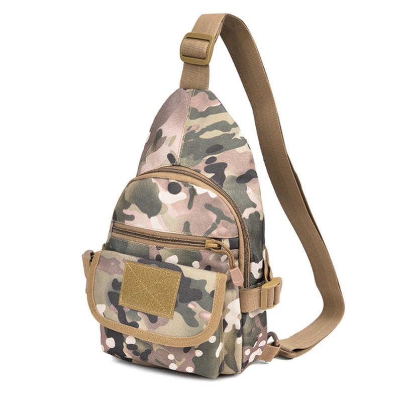 Vattentät Nylon Crossbody Bag Outdoor Axelväska Casual Chest Bag För Män