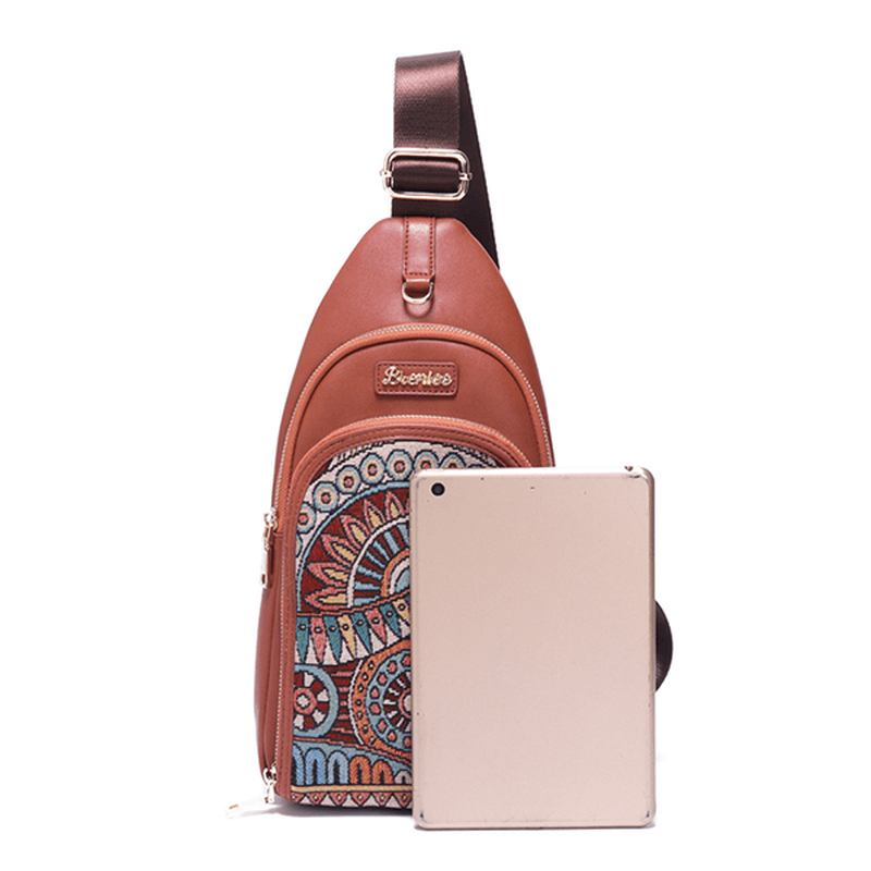 Vintage Broderi Bröstväskor Crossbody-väskor