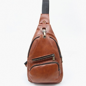 Vintage Bröstväska Outdoor Shoulder Daypack För Män