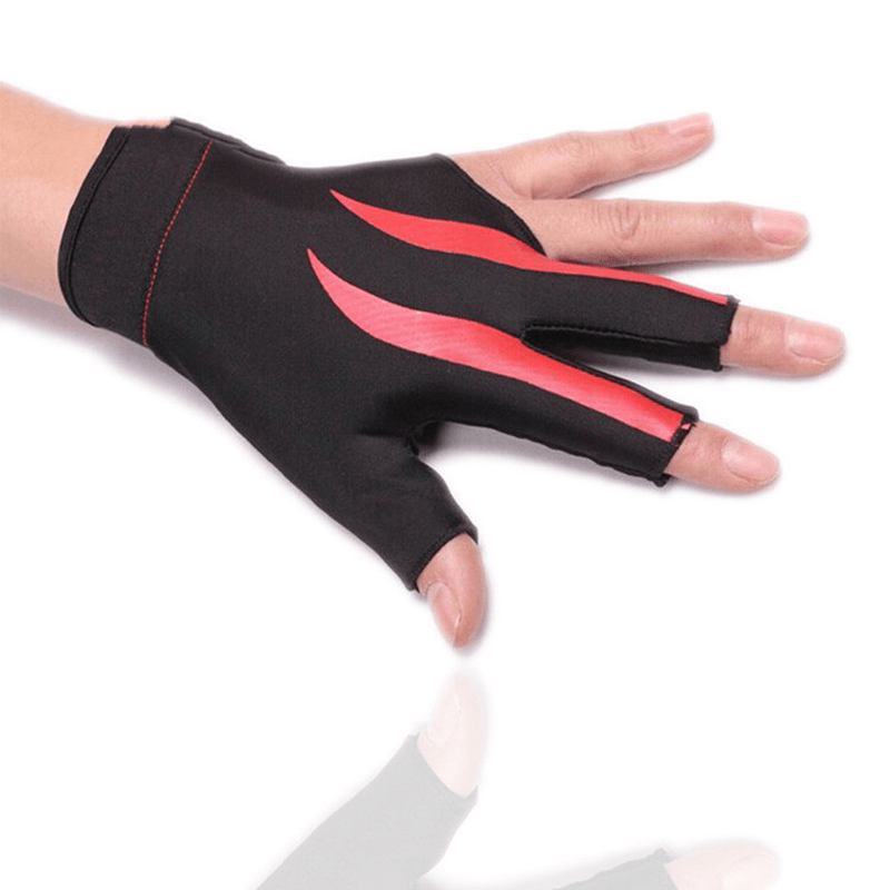 1st Biljardhandskar Med Tre Fingrar Lycra Anti-sladd Snooker Biljardkö Handske Pool Vänster Hand Hög Elasticitet För Unisex