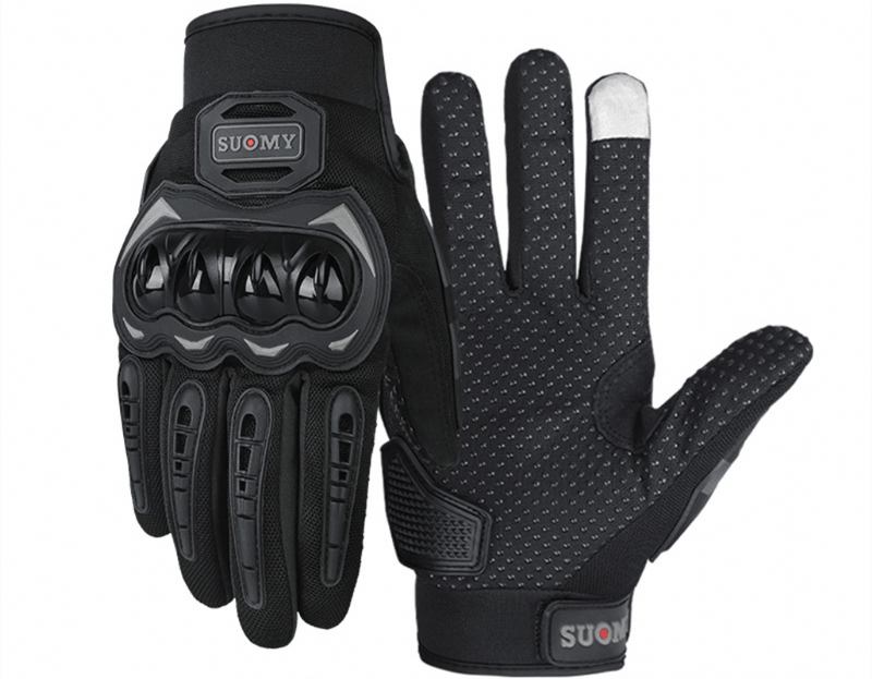 Handskar Knight Herr Full Finger Skyddsskal Anti-fall Touch Screen Andas