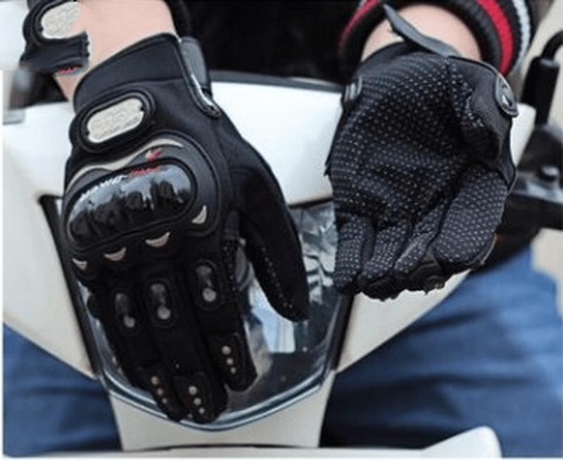 Handskar Knight Herr Full Finger Skyddsskal Anti-fall Touch Screen Andas