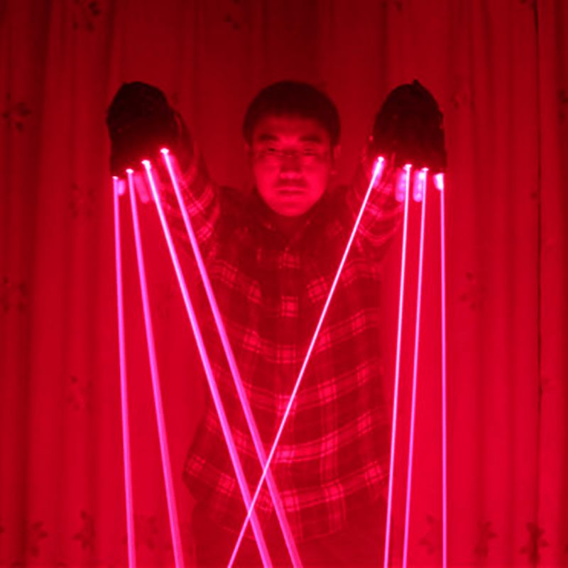 Laserhandskar Laser Emitting Led Dance Performance Rekvisita