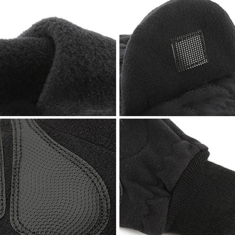 Ny Säsong Fleece Varma Handskar Herr Flip Bag Avser Plus Tjock Utomhuslupp Finger Touch Screen