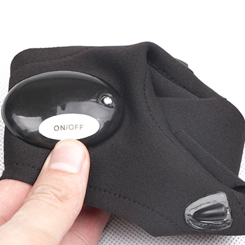 Unisex Led-ljus Utomhussport Nattfiske Vattentäta Halvfingerhandskar