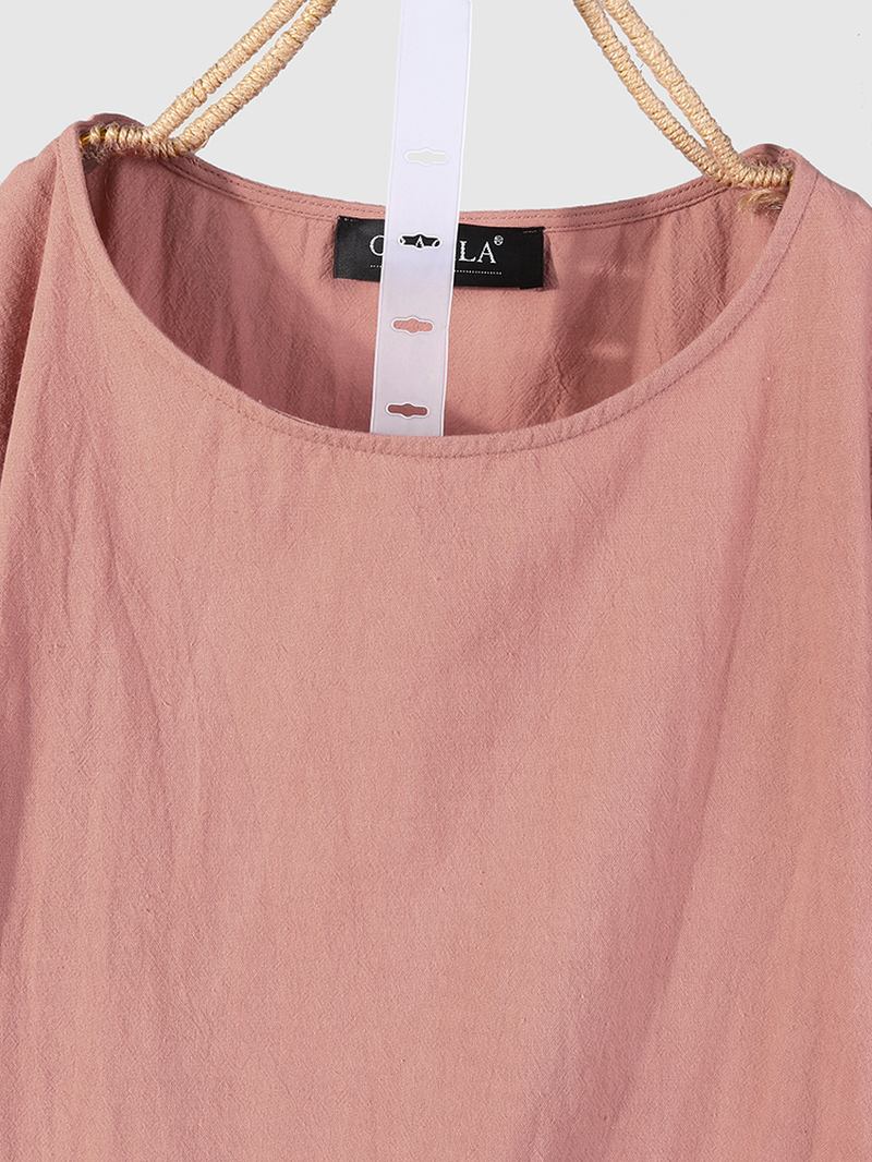 Leaves Med Tryck Patchwork T-shirt