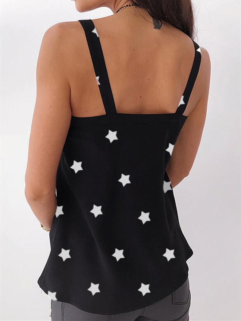 Casual Loose Star Med Tryck Summer Tank Tops För Kvinnor