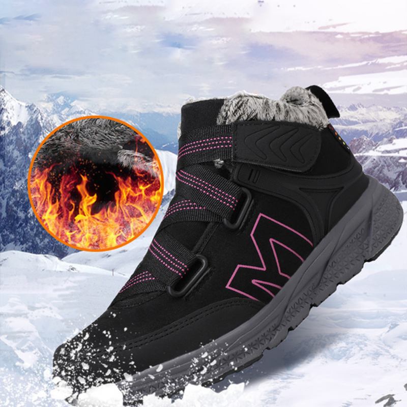 Dam Mjuk Sula Plyschfoder Varm Utomhus Vinter Sneakers Snow Boots