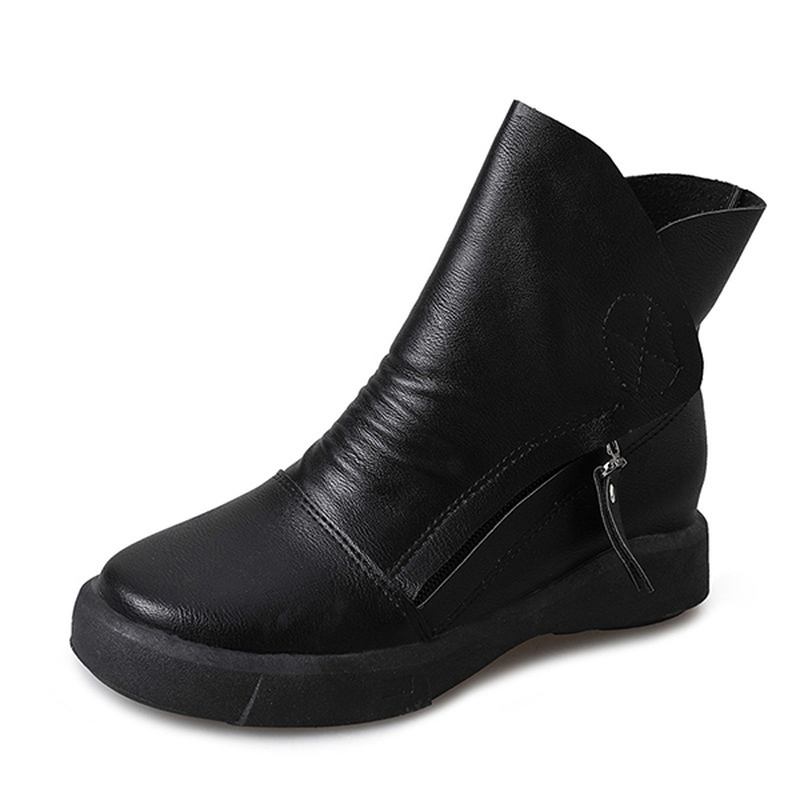 Flats Ankelboots Med Snörning