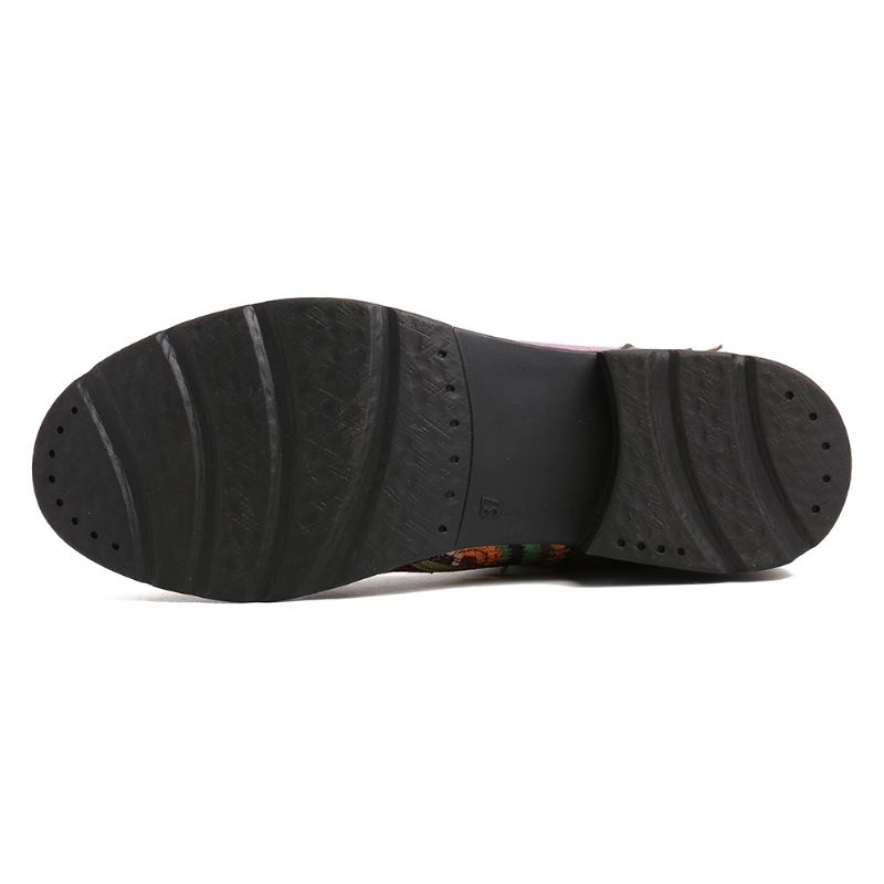Kvinnors Splitsning Stammönster Basel Mid-calf Dragkedja Western Boots