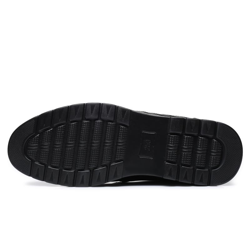 Män Microfiber Läder Varmfodrade Snöra Business Casual Boots