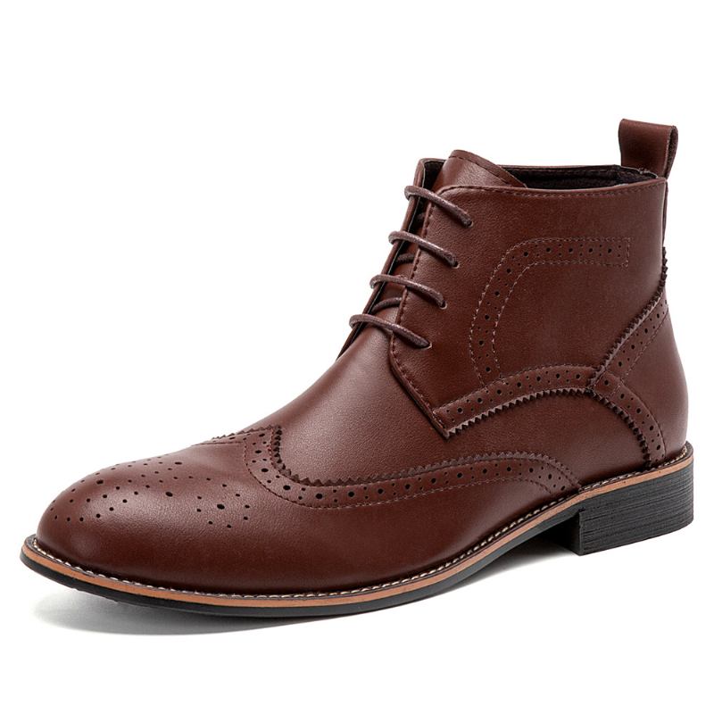 Mjuk Sula För Män Ihålig Andas Slitstark Retro Casual Martin-stövlar